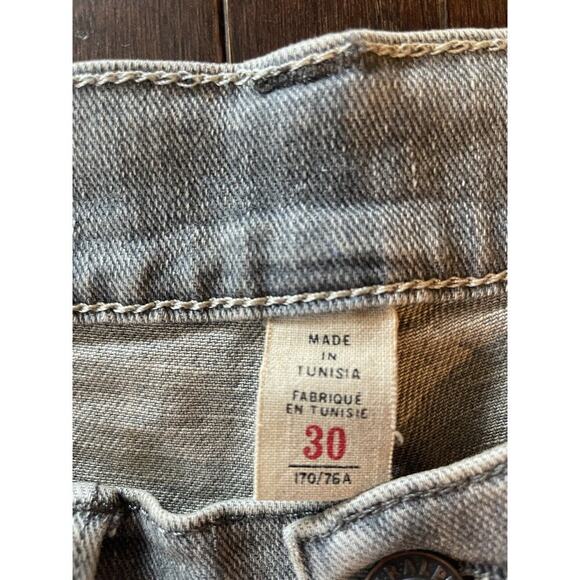 Ralph Lauren Double RL RRL Stretch High Skinny Distressed Grey Jeans 30 Denim - Picture 7 of 16